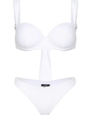 Noire Swimwear Nikki スネークパターン ビキニ - ホワイト