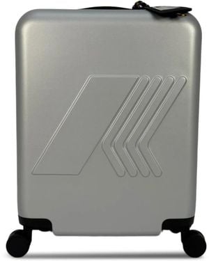 K-Way Logo-Embossed Luggage - Grey