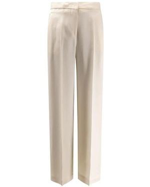 Semicouture Wide-Leg Trousers - Natural