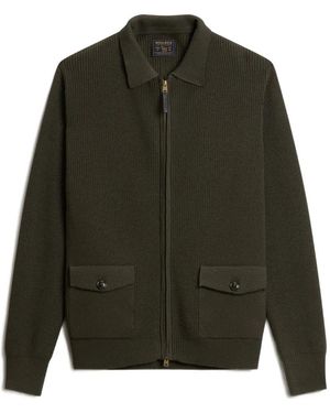 Woolrich Gerippter Cardigan Mit Reißverschluss - Grün