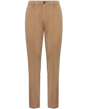 BOGGI Cotton Trousers - Natural