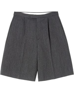 MM6 by Maison Margiela Striped Wool-Blend Tailored Shorts - Grey