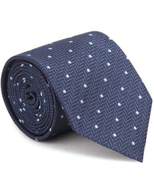 Brioni ポルカドット ネクタイ - ブルー