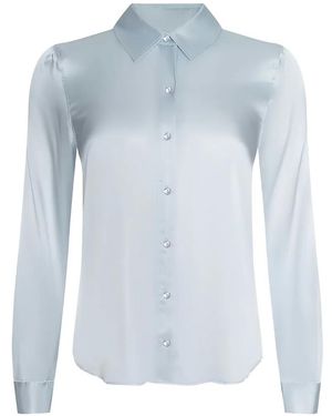 L'Agence Tyler Zijden Blouse - Blauw