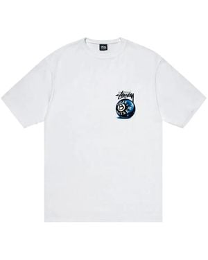 Stussy Raised 8 Ball Short-Sleeved T-Shirt - White