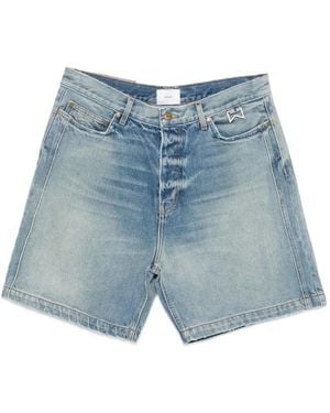 Rhude Buttoned Denim Shorts - Blue