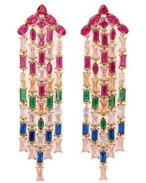 Kate Spade Fringe Earrings - Red