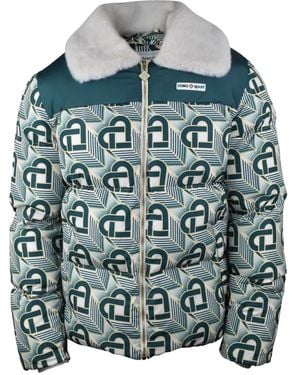 CASABLANCA Heart Monogram Collar Jacket - Green
