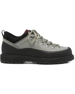Diemme Roccia Basso Lace-Up Paneled Sneakers - Black
