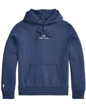 Polo Ralph Lauren Logo-Embroidered Hoodie - Blue