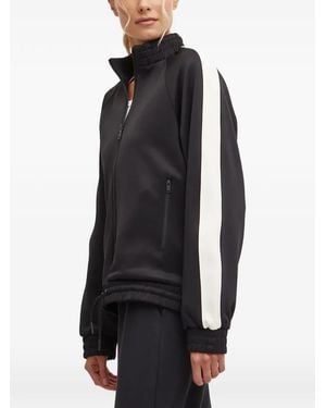 P.E Nation Stripe-Detail Zip-Fastening Sweatshirt - Black