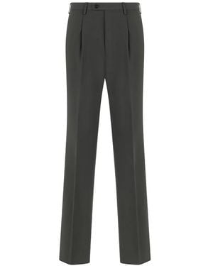 Slowear Pleated Pressed-Crease Trousers - Grey