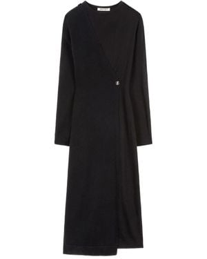 Ports 1961 Asymmetrical Buttoned Midi Dress - Black