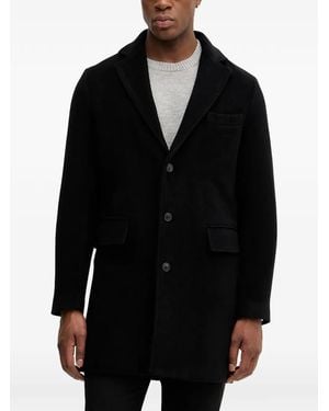 Trussardi Single-Breasted Coat - Black