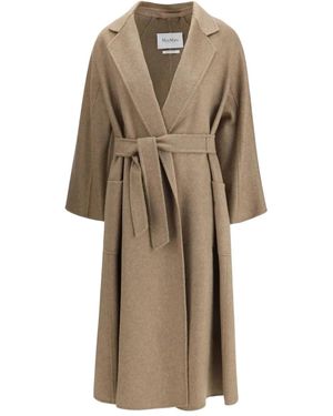 Max Mara Belted Coat - Natural