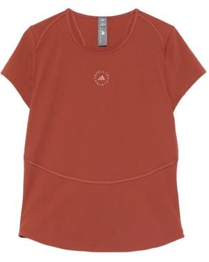 adidas By Stella McCartney T-Shirt mit Logo-Print - Rot