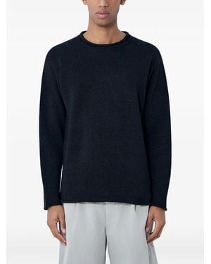 MOOS STUDIO Ribbed Crew-Neck Jumper - Blue