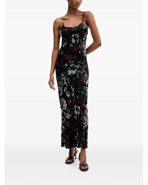 Desigual Floral-Print Maxi Dress - Black