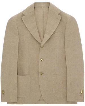 Fortela Mag Patch-Pocket Blazer - Natural