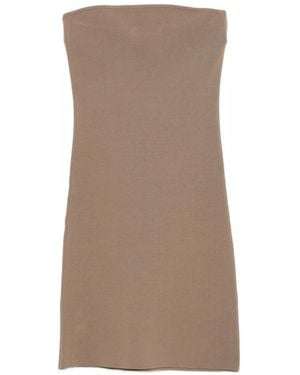 Entire studios Robe Courte À Design Sans Bretelles - Brown