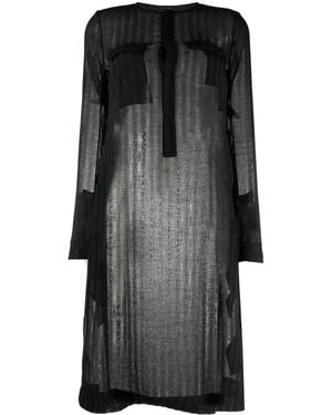 SAPIO Gestreiftes Oversized-T-Shirt - Schwarz