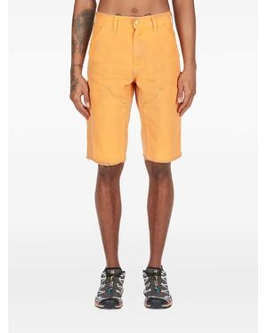 NOTSONORMAL Washed Denim Shorts - Orange