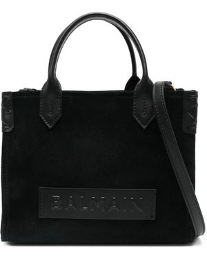 Balmain B-Army Embossed-Panel Tote Bag - Black