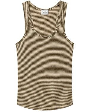 Isabel Marant Gestreiftes Thea T-Shirt - Natur