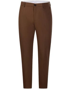 Department 5 Pressed-Crease Tailored Trousers - Brown