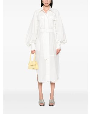 Zimmermann Illuminate Halter Midi Dress in White | Lyst