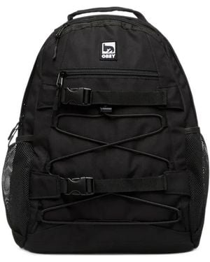 Obey Commuter Buckle-Strap Backpack - Black