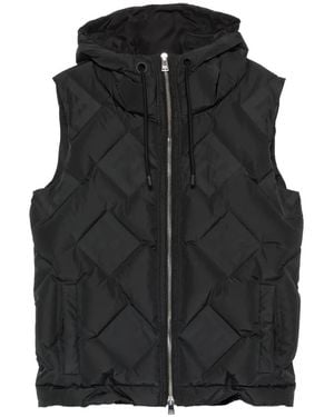 Fendi Ff-Jacquard Hooded Gilet - Black