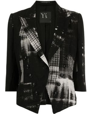 Y's Yohji Yamamoto Copied チェック ジャケット - ブラック