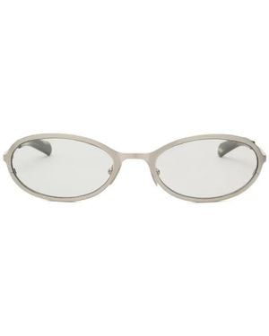 FLATLIST EYEWEAR Cohen Zonnebril Met Ovalen Montuur - Wit