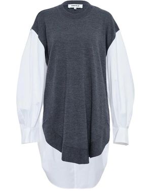 Enfold Paneled Top - Blue