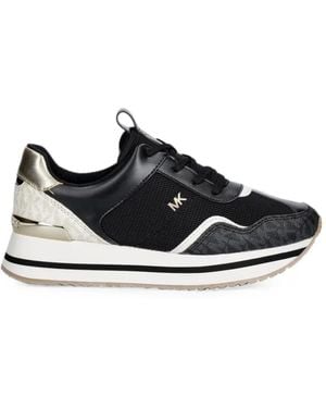 MICHAEL Michael Kors Logo-Print Mesh Trainers - Black