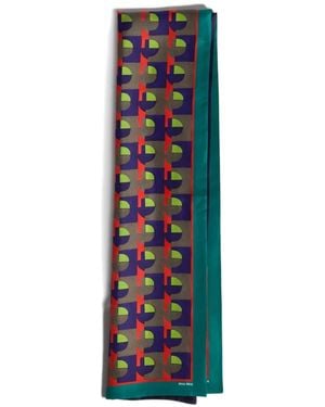 Miu Miu Pattern-Printed Scarf - Blue
