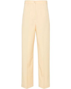 Fabiana Filippi Straight Trousers in Yellow | Lyst