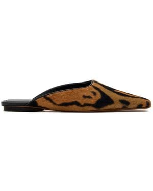 Stella McCartney Ocelot-Printed Mules - Brown