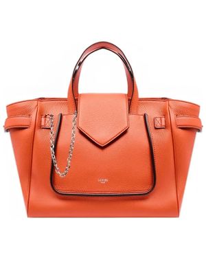 Lancel Borsa Tote S Thea Con Catena - Arancione