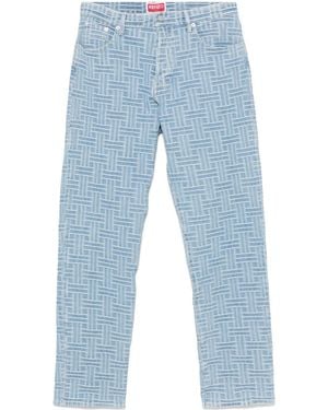 KENZO Weave Bottan Jeans - Blue