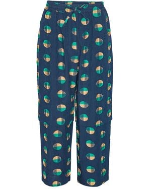 Henrik Vibskov Shants Circular-Pattern Drawstring Pants - Blue