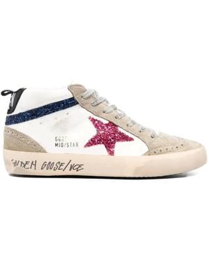 Golden Goose Mid Star "Glitter Star" Sneakers - Pink