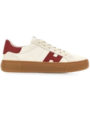 Hogan Crosswind Leather Sneakers - Pink
