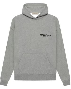 Fear Of God Logo Hoodie - Gray