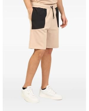 HUGO Panelled Track Shorts - Natural