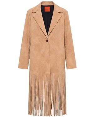 Simon Miller Vero Fringe Coat - Natural