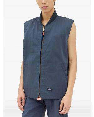 Dickies Zip-Front Sleeveless Gilet - Blue