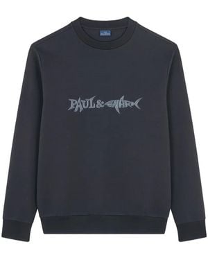 Paul & Shark Logo-Print Sweatshirt - Blue