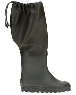 Rier Drawstring Knee-High Boots - Black